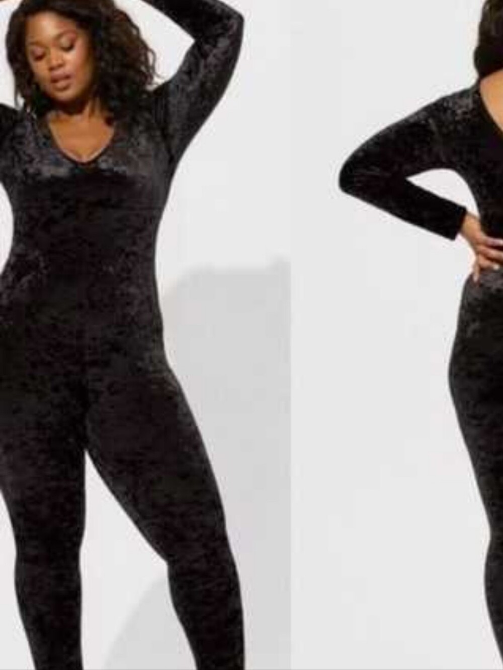 Torrid Black Velvet Jumpsuit